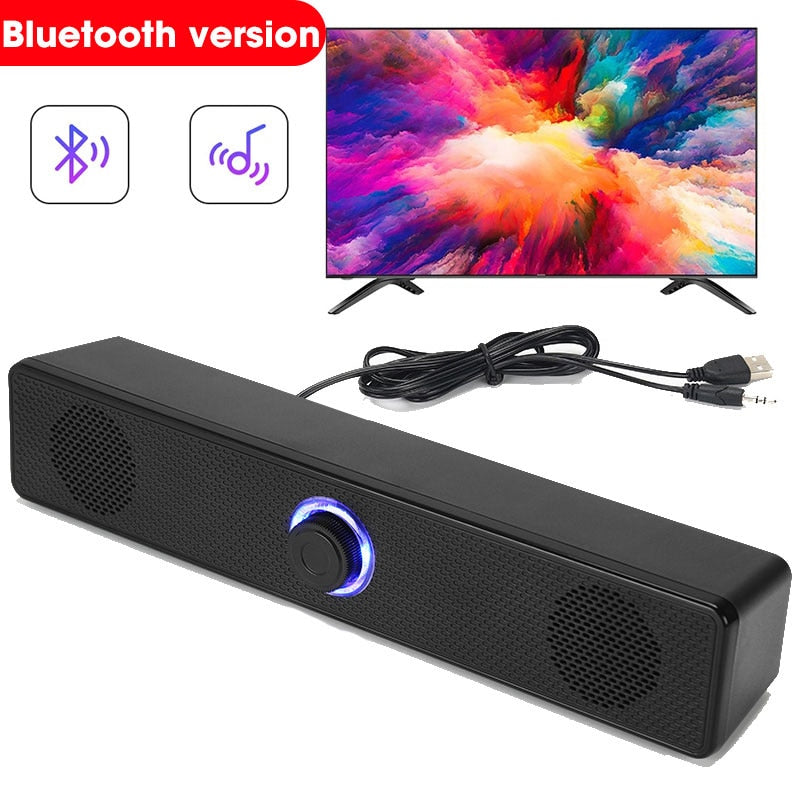 COOMAER Bluetooth 4D Surround Speaker Home Theater Sound System Computer Soundbar For TV Subwoofer Wired Stereo Strong Bass