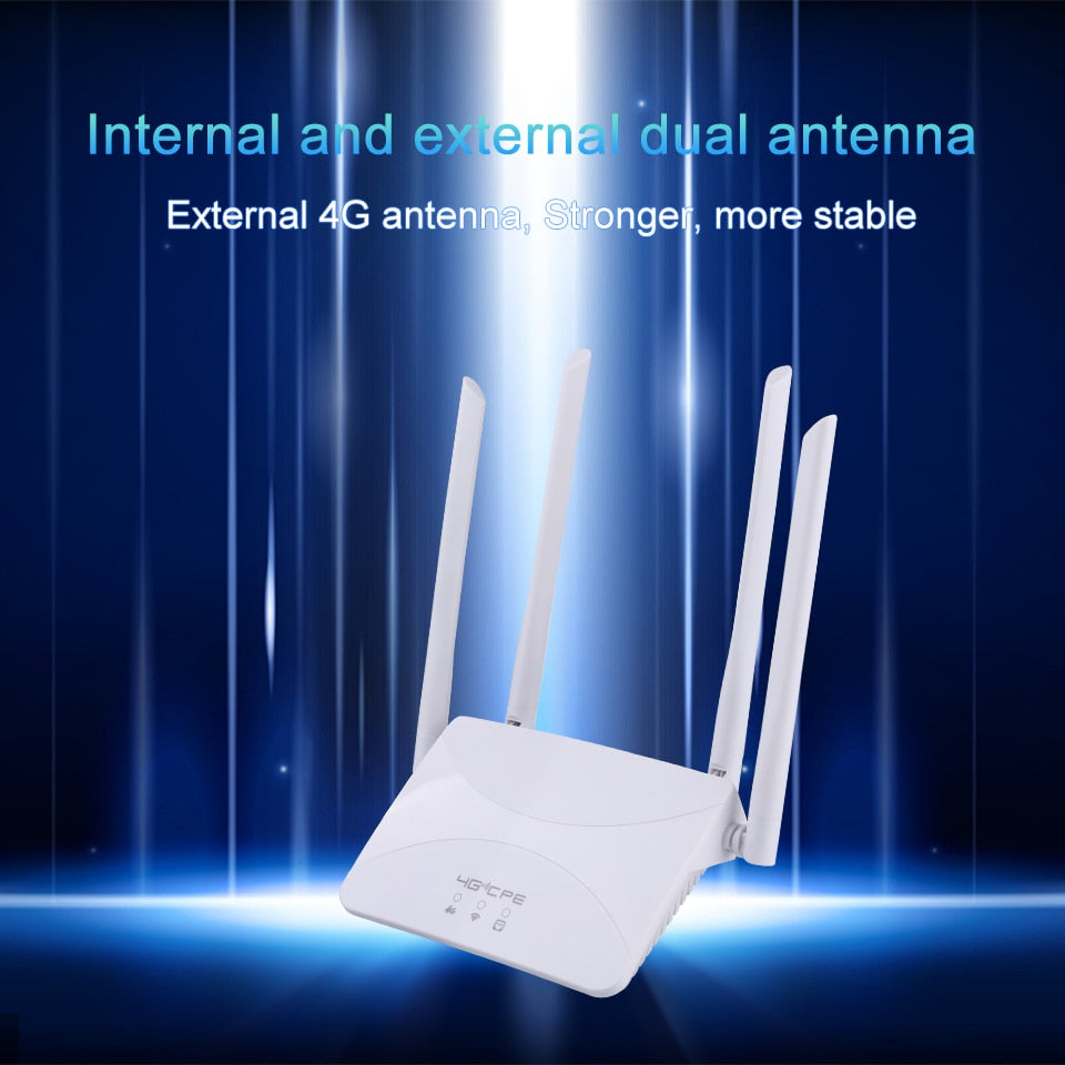 KuWFi 4G LTE CPE Router 150Mbps Wireless Home Router 3G 4G SIM Wifi Router RJ45 WAN LAN Wireless Modem Support 10 Devices